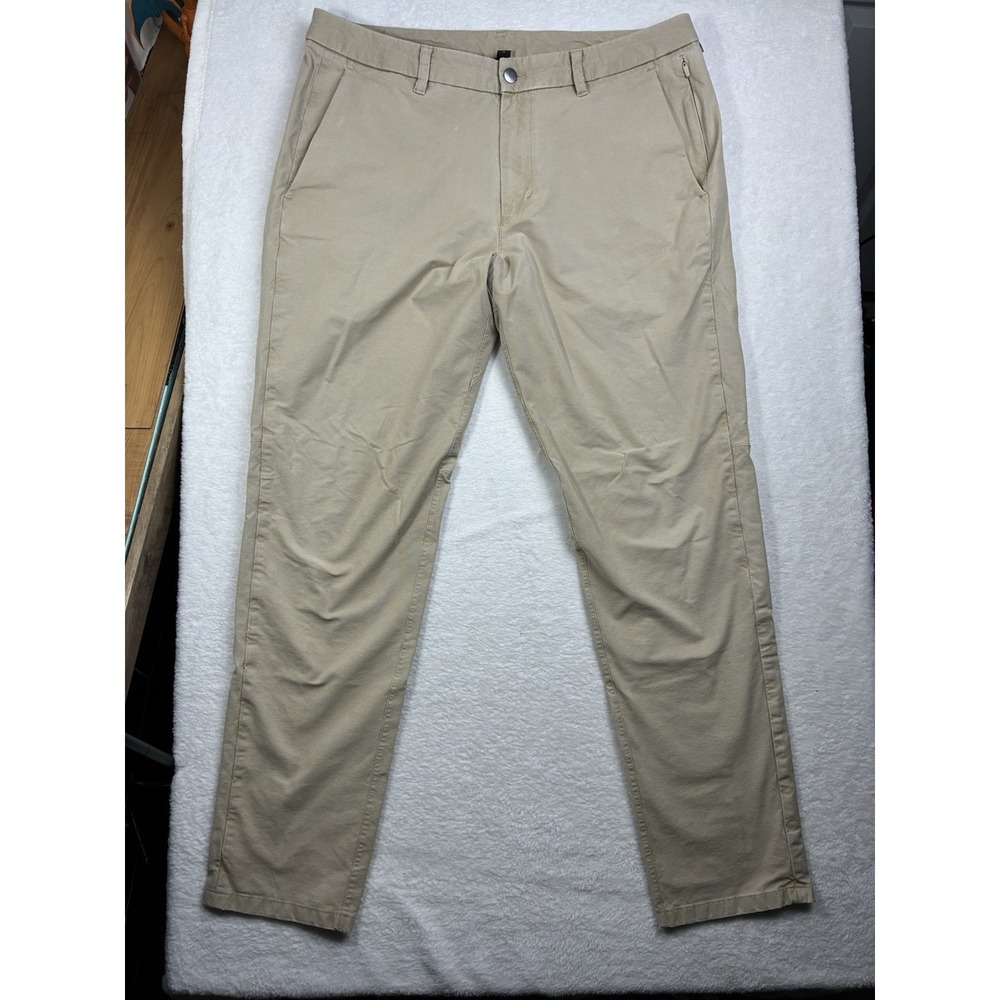 Lululemon ABC Classic Fit Pants Slacks Size 36 Khaki Athleisure Business Casual